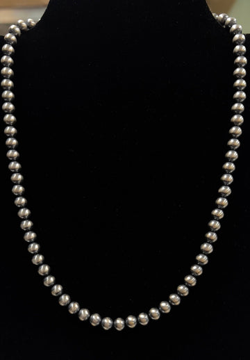 Navajo Pearl Necklace 16"-6mm