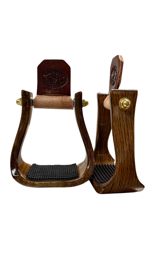 Nettles 2" Cocoa Barrel Racer Gripper Stirrups