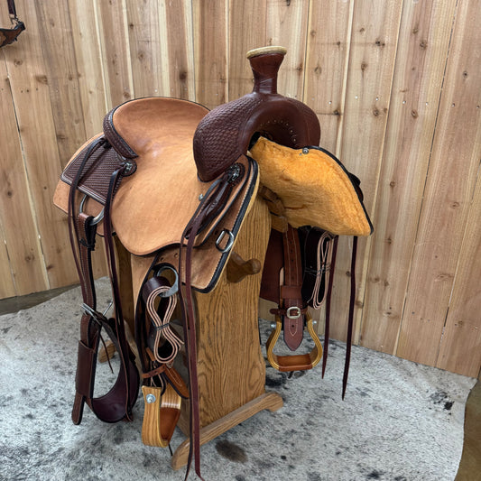 R Bar B Ranch Cutter/Cowhorse Saddle, 16" Seat