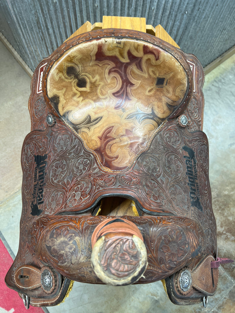 Used Scott Thomas Team Roper Saddle, 15" Seat