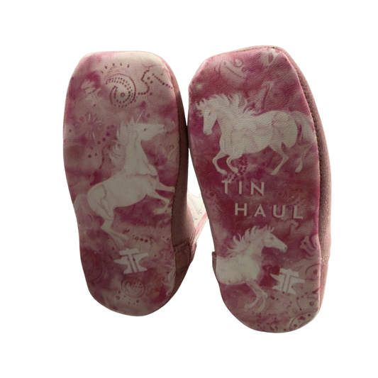 Tin Haul Infant Girl's Paisley Pink Boot w/Prancing Horses Sole