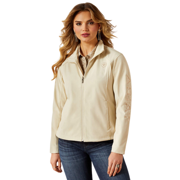 Ariat Women's Oyster Grey/Dune Logo Softshell Jacket