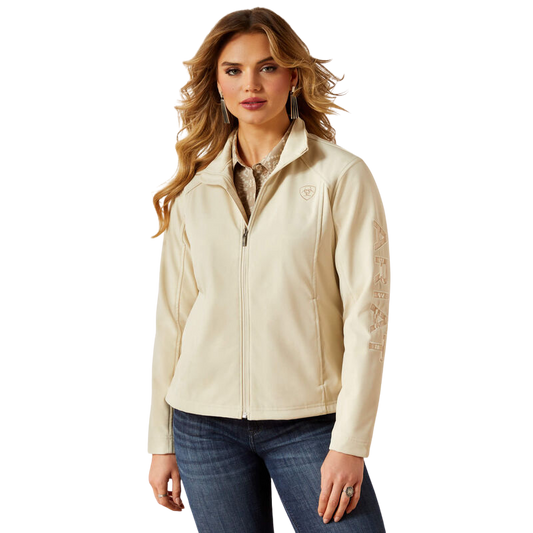 Ariat Women's Oyster Grey/Dune Logo Softshell Jacket