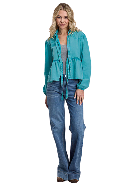 Roper Women's Acid Wash Turquoise Jacket