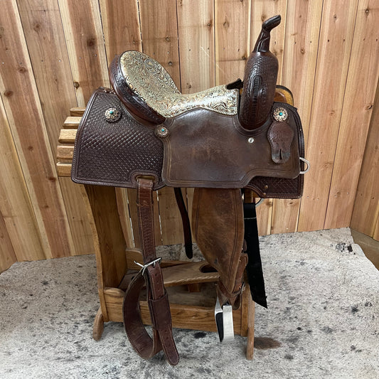 Used HF and C Elite Barrel Saddle, 13" Seat