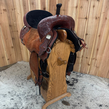Circle Y JBN Sundown Barrel Saddle, 15.5" Seat (Demo)