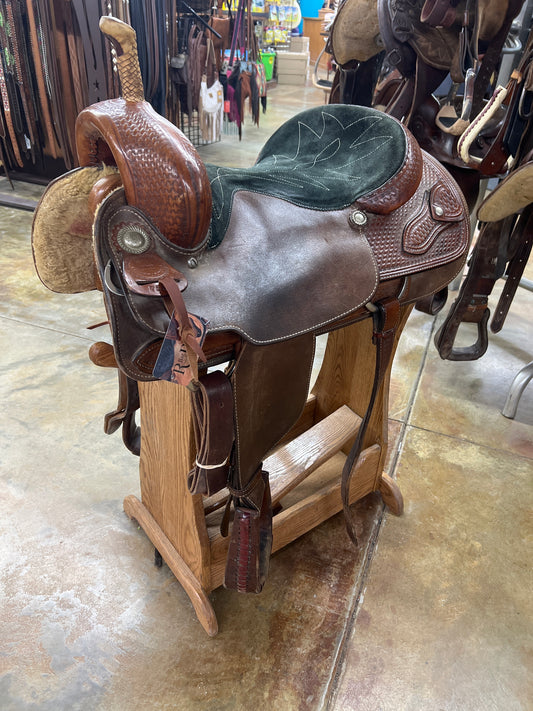 Used Billy Cook Cutting Saddle, 15.5" Seat