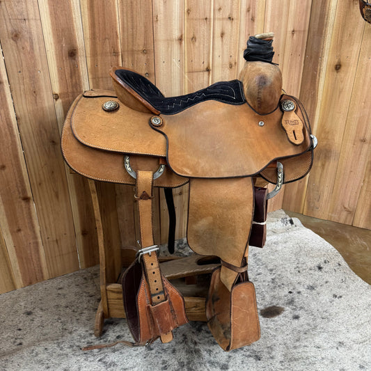 Used R Bar B Custom Roper Saddle, 16" Seat