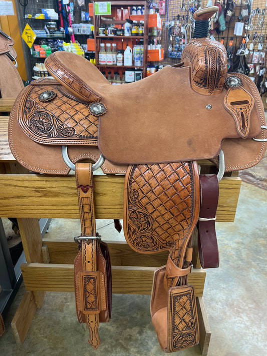 R Bar B Summit Series Roper Saddle, 15" Seat