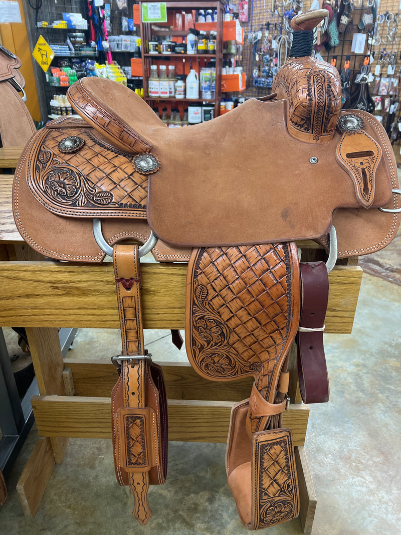 R Bar B Summit Series Roper Saddle, 15" Seat