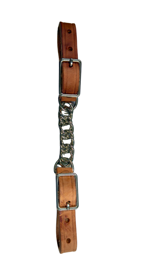 Berlin Custom Leather Twisted Chain Curb