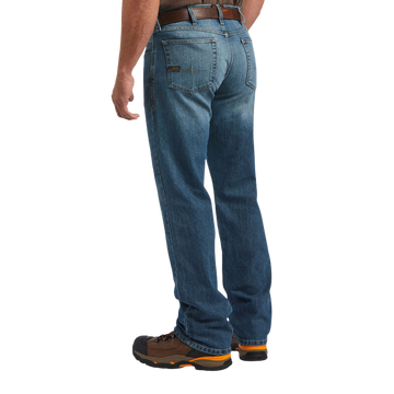 Ariat Men's Rebar M5 Straight DuraStretch Basic Stackable Straight Leg Jean-Edgewood