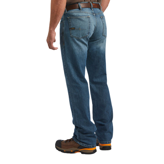 Ariat Men's Rebar M5 Straight DuraStretch Basic Stackable Straight Leg Jean-Edgewood