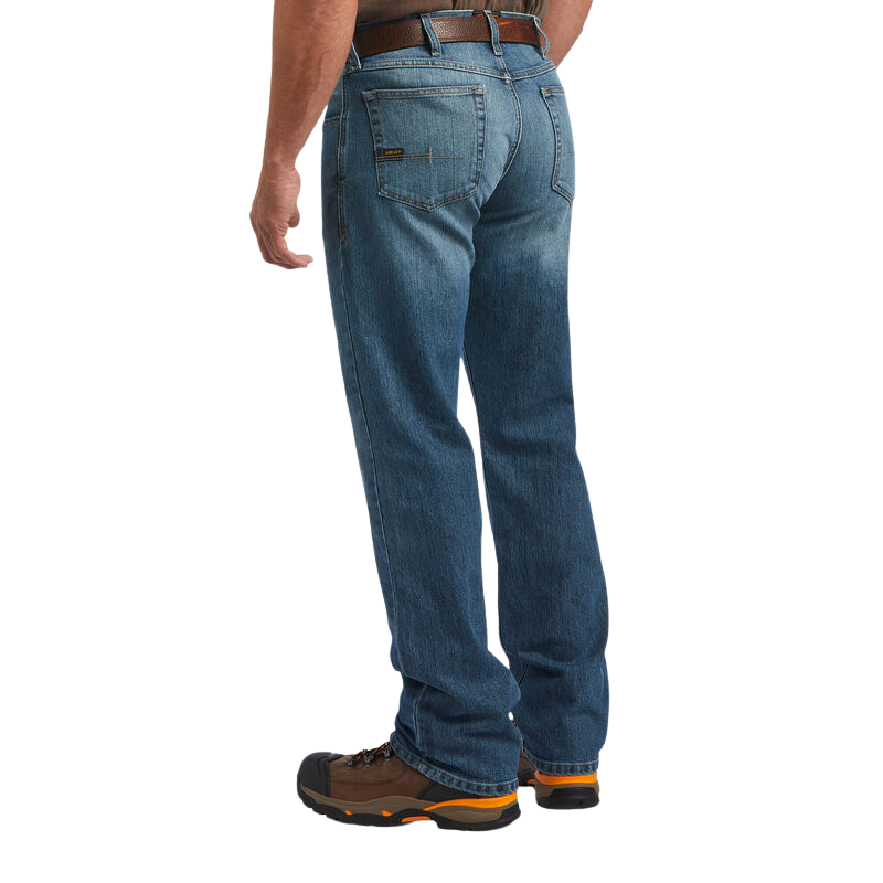 Ariat Men's Rebar M5 Straight DuraStretch Basic Stackable Straight Leg Jean-Edgewood