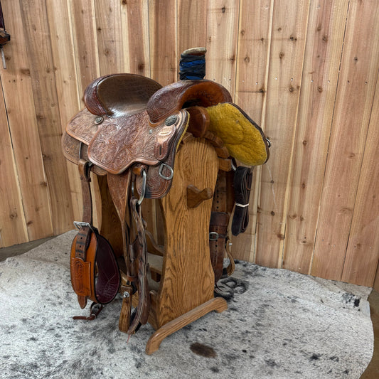 Used R Bar B Roper Saddle, 15.5" Seat