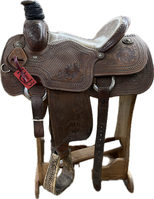 Used Cactus Saddlery Team Roper Saddle, 14.5"