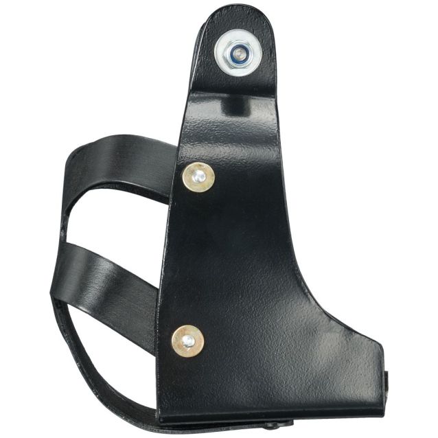 Tough1 Black Metal Endurance Stirrups with Leather Guard