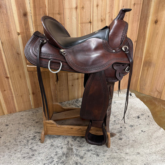 Used J&L by Circle Y A Fork Flex Tree Saddle, 17" Seat