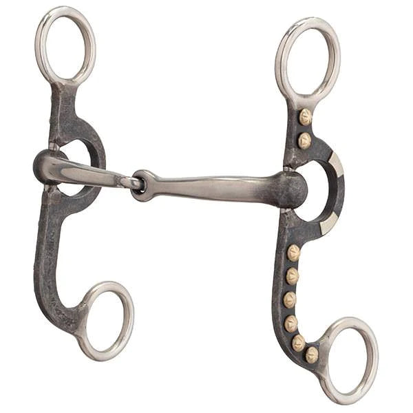 Weaver 2-Piece Snaffle Mouth 4-5/8" Buffed Black Pony Bit