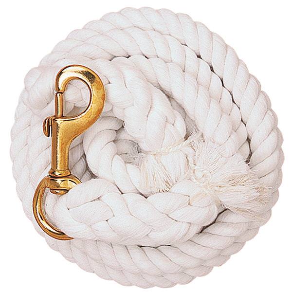 Weaver 10' Cotton Lead Rope w/Brass Platted 225 Snap