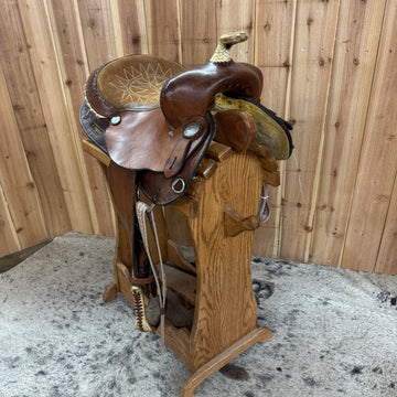 Used Circle Y Barrel Saddle, 14" Seat