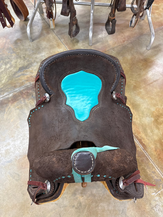 Used Robert Tesky Ranch Cutter Saddle, 17" Seat