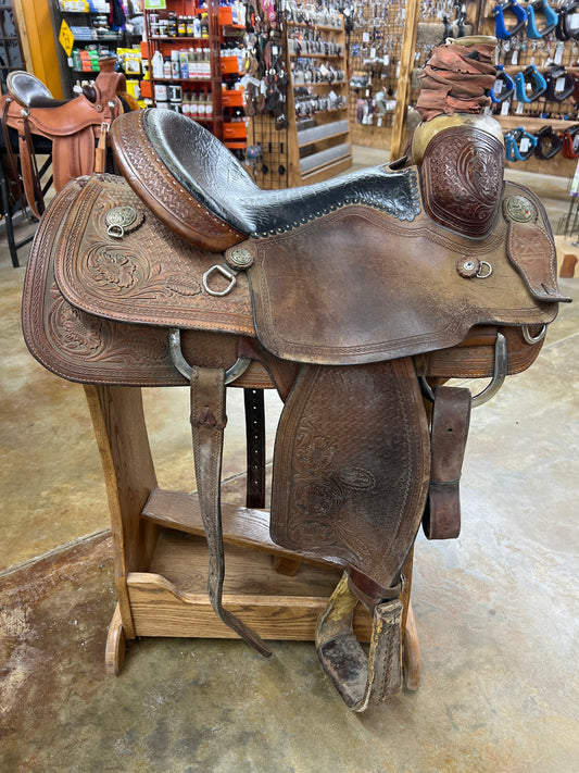 Used Reinsman X Series Roping Saddle, 14.5"