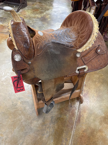 Used Billy Cook Barrel Saddle, 15" Seat