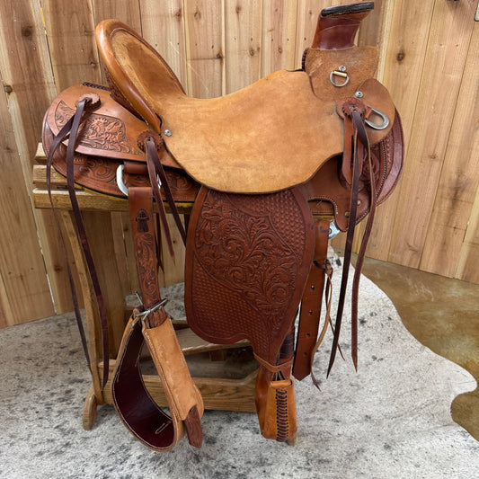 Used Ed Pearson Custom Wade Saddle, 16" Seat