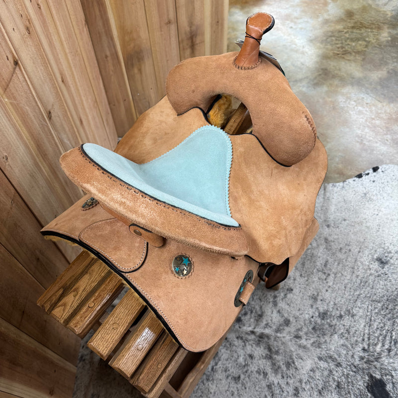 Circle Y Josey-Mitchell Youth Avenger Barrel Saddle, 12" Seat (Demo)