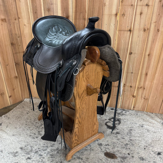 Tucker 377 Heritage Old West Black Saddle, 17.5" Wide (Demo)