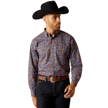 Ariat Men's Dark Blue Ty Classic Fit Shirt