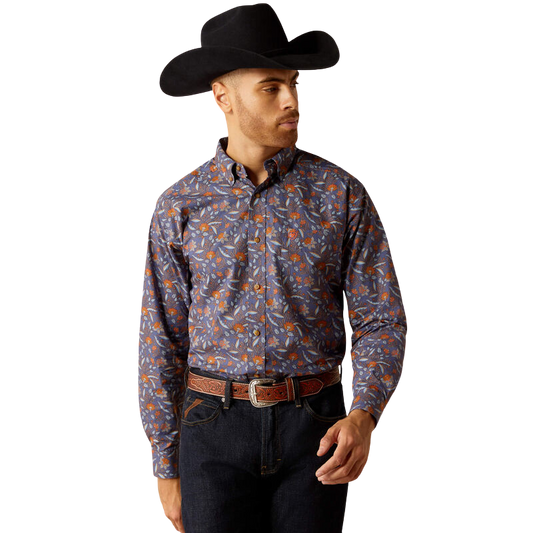 Ariat Men's Dark Blue Ty Classic Fit Shirt