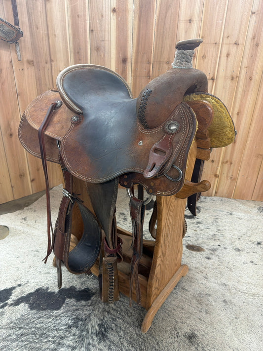 Used Triple T Ranch Saddle, 15" Seat