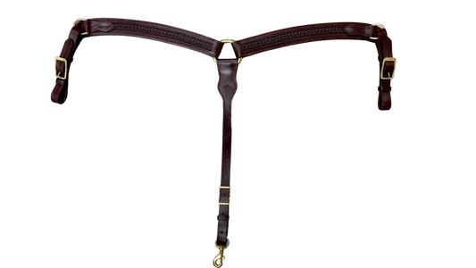 Tucker Heritage High Plains Chestnut Breastcollar w/Red Stitching