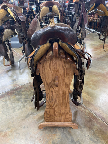 Used Allen Ranch Barrel Saddle, 14" Seat