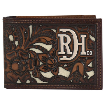 Red Dirt Hat Co. Bifold Wallet Tooled w/Ivory Inlay