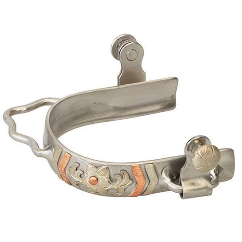Weaver Ladies Barrel Spurs with Chevron/ Floral Design
