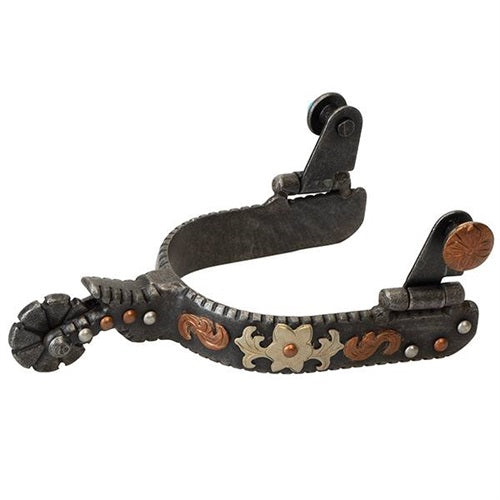 Weaver Ladies' Buffed Black Spur with Floral Design