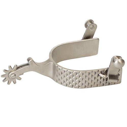 Weaver Men's Brushed Stainless Steel Spur w/Rasp Design