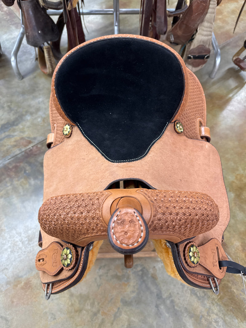 R Bar B Barrel Saddle, 14.5" Seat