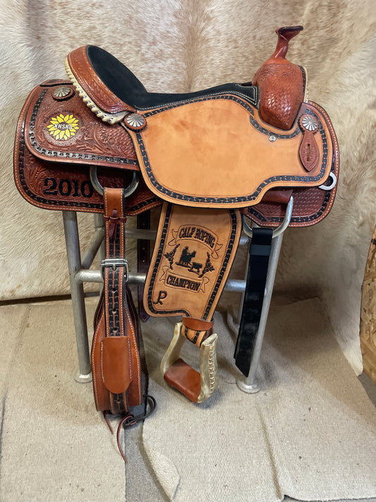 Used Running P Roper Saddle, 15.5"