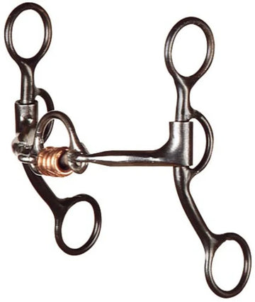 Dutton 3 Piece Snaffle Smooth Bars w/Small Life Saver Short S Calvary Cheek Bit