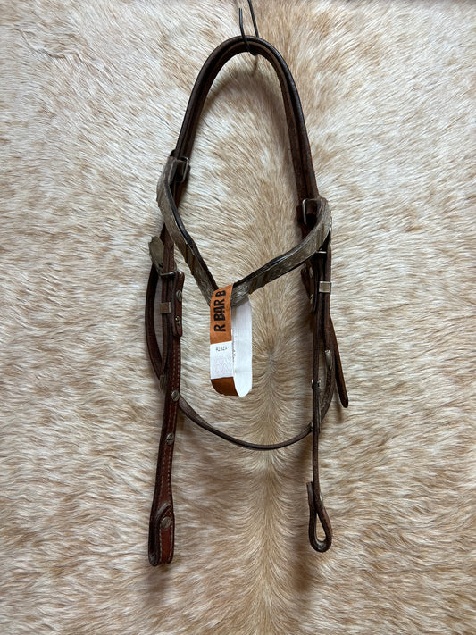 Used V Brow Show Headstall With Silver