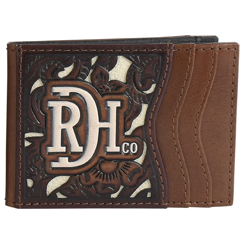 Red Dirt Hat Co. Bifold Card Case Wallet Tooled w/Ivory Inlay