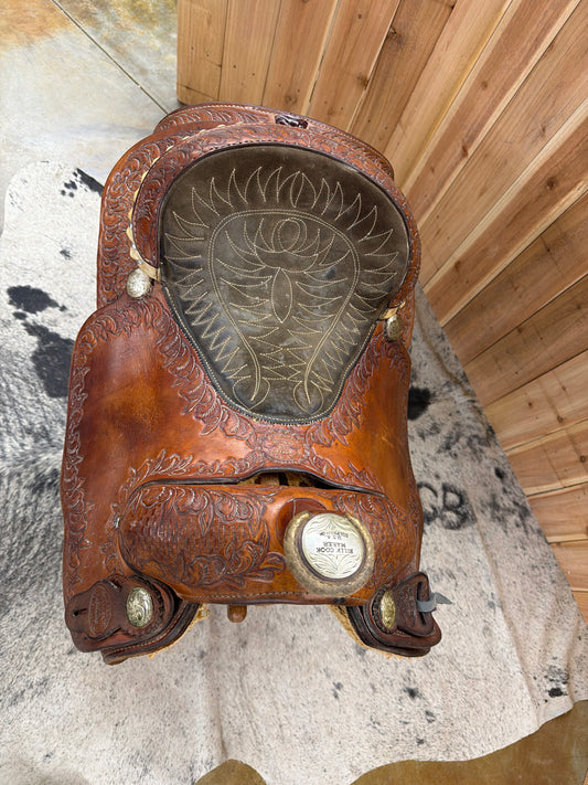 Used Billy Cook Roper Saddle, 15" Seat