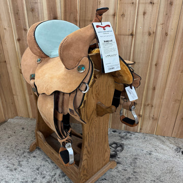 Circle Y Josey-Mitchell Youth Avenger Barrel Saddle, 12" Seat (Demo)
