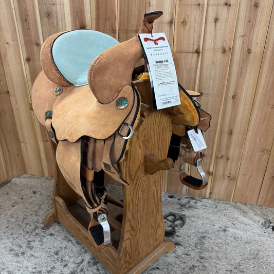 Circle Y Josey-Mitchell Youth Avenger Barrel Saddle, 12" Seat (Demo)
