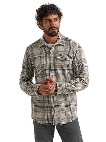 Wrangler ATG Men's Campsite Stone Plaid Shirt