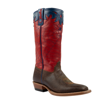 Olathe Kid's Red & Blue Spider Web Western Boot